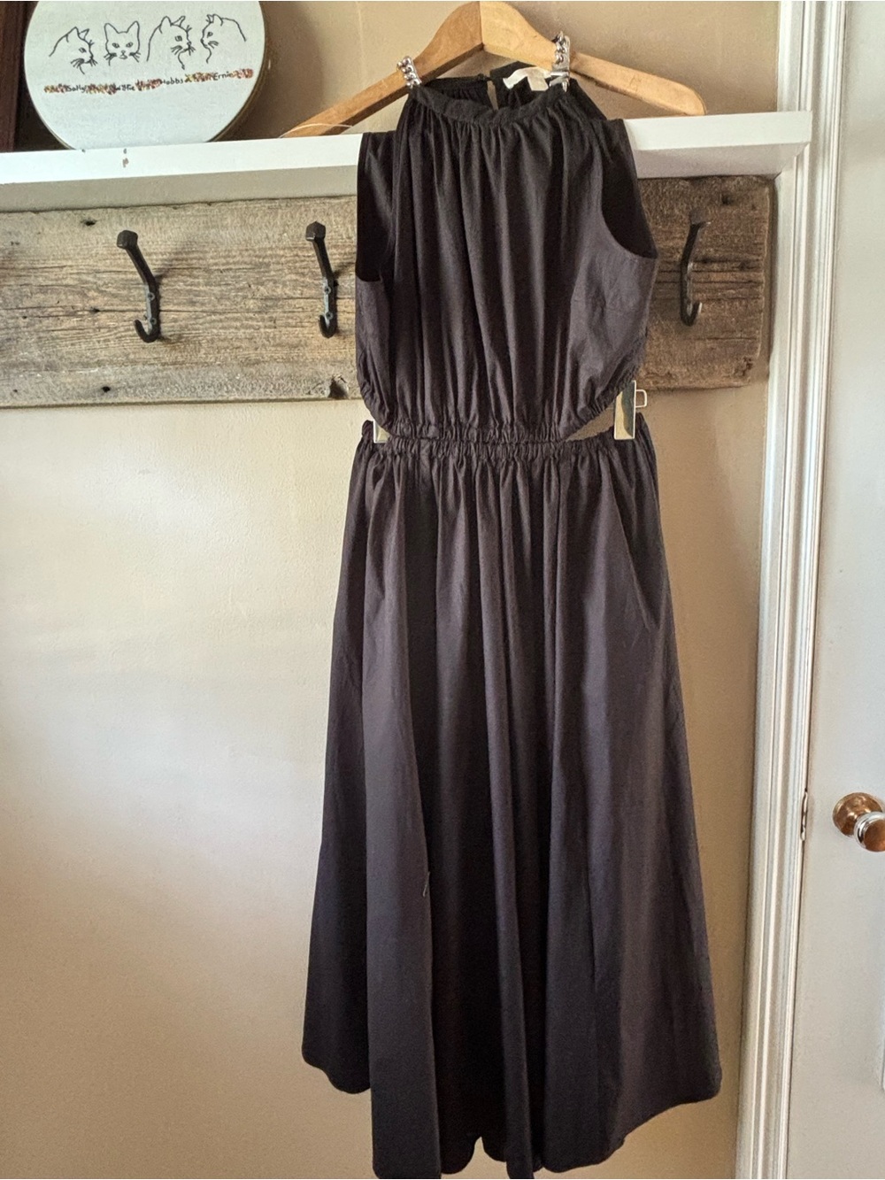 Michael Kors Black Sleeveless Maxi with Elastic Waist